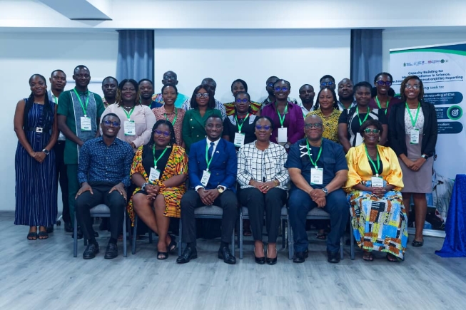 The participants at the UK-Ghana STI Media Reporting workshop.