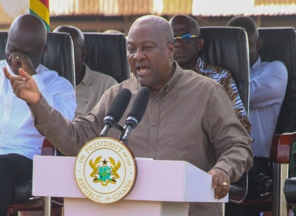 President Mahama cuts sod for first 24-hour economy market at Dormaa-Ahenkro