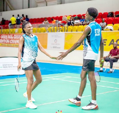 Some of Ghana's finest badminton stars such  as Jessica Lomotey (left) and Ruben Teye Tetteh-Wayoe,  are expected to participate in the championship