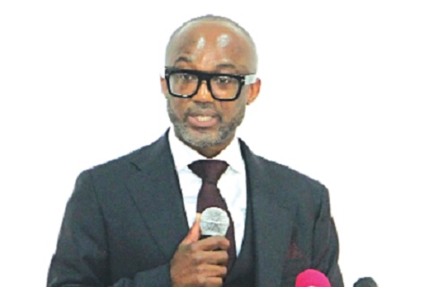 Dennis Yaw Tuffour, CEO, ICSG, addressing the ceremony.  Picture: ERNEST KODZI 