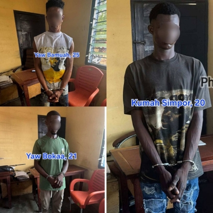 Police arrest three suspects over murder at Gbiniyiri