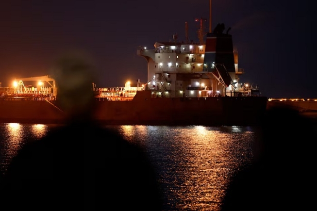 The Callisto tanker sits anchored in Port Sultan Qaboos as the traffic is down in the Strait of Hormuz, amid the U.S.-Israeli conflict with Iran, in Muscat, Oman, March 12, 2026. REUTERS/Benoit Tessier