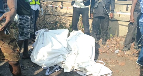 The victims in body bags