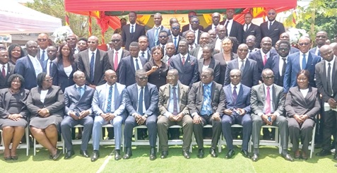 Justice Paul Baffoe-Bonnie (seated 5th from right), Chief Justice, with some judges and lawyers