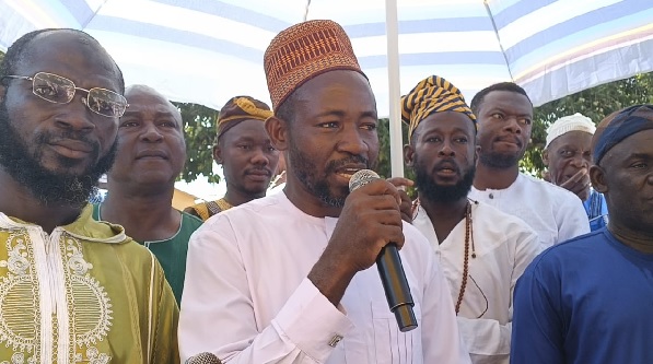 Haruna Abdul-Karim, District Chief Executive (DCE) for Kpandai speaking at the event