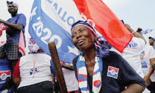 Some supporters of the opposition New Patriotic Party in Ghana