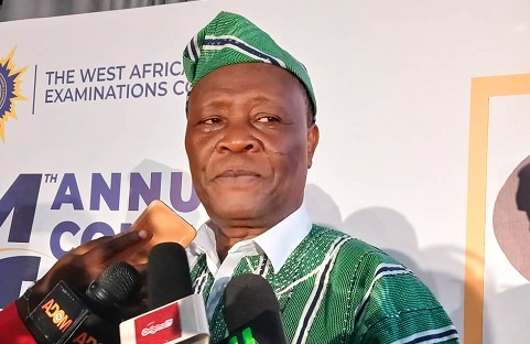 Prof. George K.T. Oduro, Technical Adviser to the Minister of Education, interacting with the media after the lecture