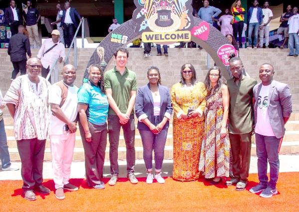 GTA Chief Executive Maame Efua Houadjeto (4th from right) and TRiBE boss Nana Boateng Gyimah (2nd from right) are joined by stakeholders and representatives of the host embassies after the launch last Friday