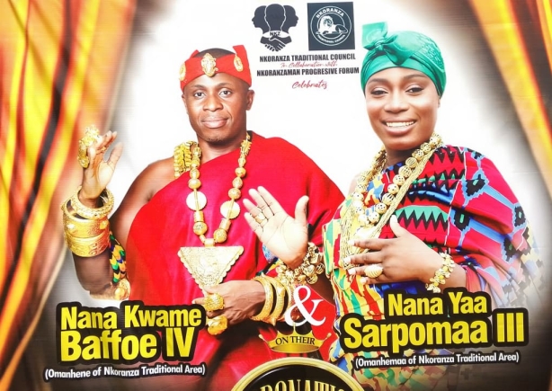 Coronation of Nkoranzamanhene, Omanhemaa draws Easter crowds to Nkoranza