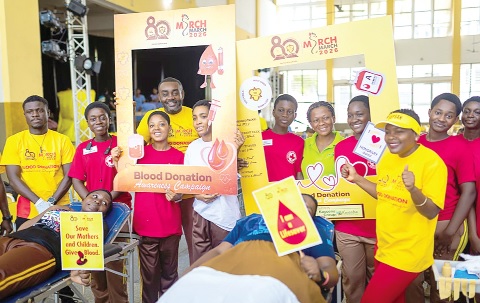 Students of Holy Child School and other schools and old students participated in the exercise