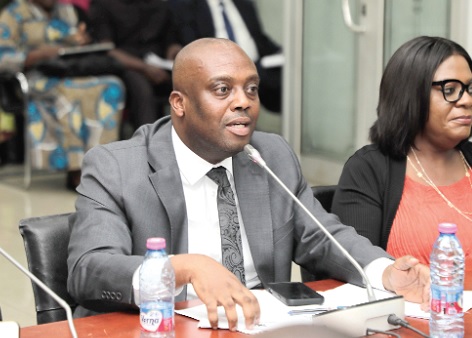 Thomas Nyarko-Ampem, Deputy Minister of Finance, answering questions before the Public Accounts Committee of Parliament. Picture: ELVIS NII NOI DOWUONA