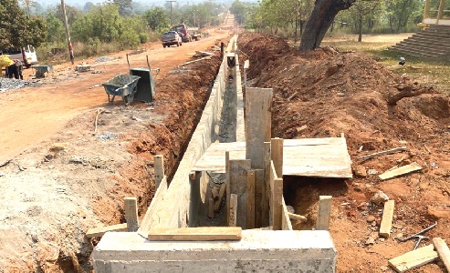 Ongoing drainage works Ongoing drainage works