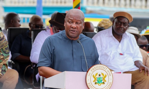 President John Dramani Mahama, addressing labour unions at the May Day celebrations