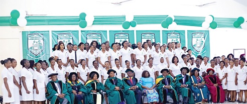 Dignitaries and fresh students at the matriculation ceremony