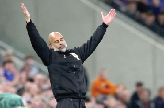 Pep Guardiola has given up on the title race after drawing their last game
