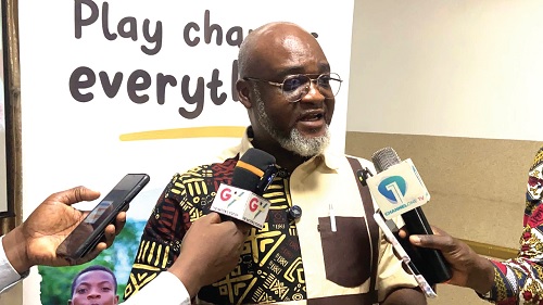 Julius Kwami Tsatsu, Project Manager, MLMR project, speaking during an interview with the media