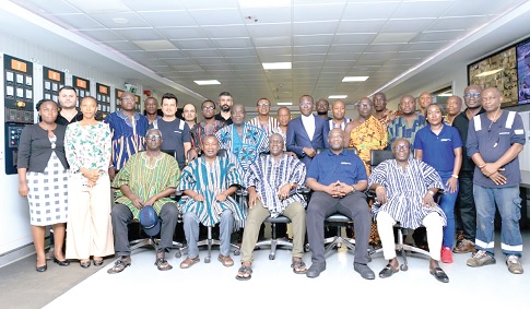 The chiefs and officials of Karpowership Ghana after the visit