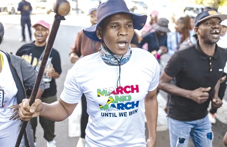 A "March and March" demonstration in Johannesburg in April called for all illegal foreign immigrants to leave the country. Photo Credit: BBC