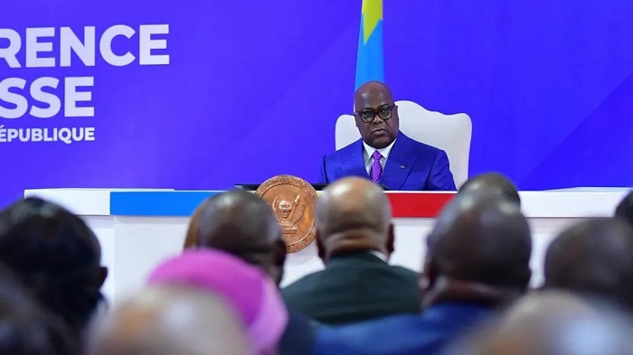 President Félix Tshisekedi said the timing of the next elections would depend on ending the conflict in eastern DR Congo