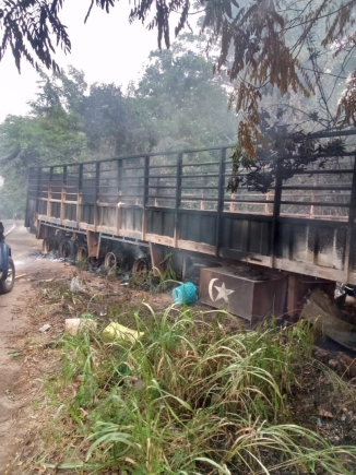 Four burnt beyond recognition in head-on truck collision at Anyinasin Junction