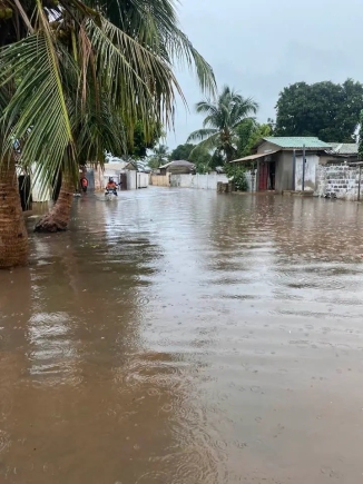 Keta: Downpour brings town to standstill