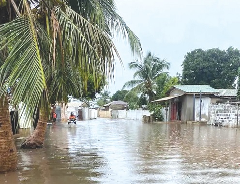 Some of the flooded area