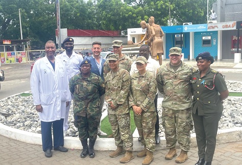 Some medical personnel from the United States with their counterparts from the Ghana Armed Forces