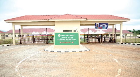 A view of the Konongo Hospital constructed by Euroget