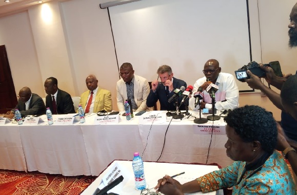 Kofi Adams, Sports Minister and other dignitaries at the event