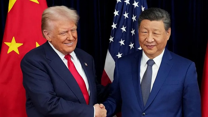 Trump and Xi when they met in South Korea last year
