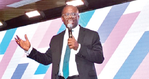 Joseph Siaw Agyepong, Executive Chairman of Jospong Group, speaking at the Africa Forward Summit