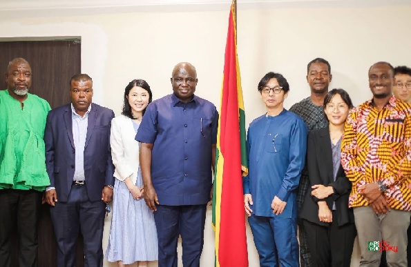 Eric Opoku, Agric Minister and officials from JICA after the meeting
