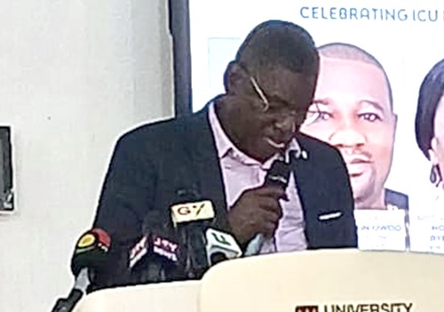 Dr Hafiz Adam Taher, Director, Technical Coordination of the MoH, speaking at the launch of Crtical Care Awareness Month