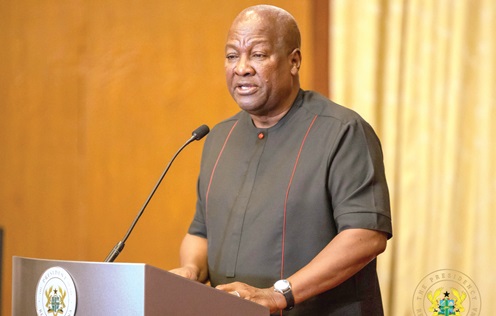 President John Dramani Mahama, speaking at the meeting