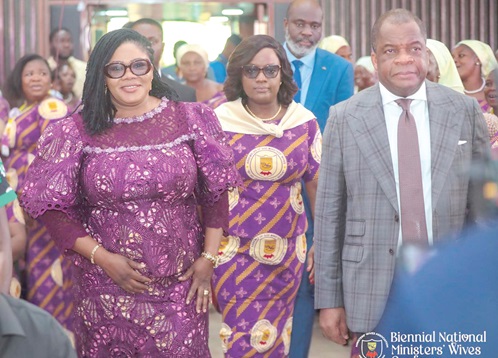 Dr Agnes Naa Momo Lartey (left), Minister for Gender, Children and Social Protection; Lady Monica Wengam (middle), National President of Assemblies of God Pastors’ Wives Association, and Rev. Stephen Yenusom Wengam (right), General Superintendent of the Assemblies of God, Ghana, at the event