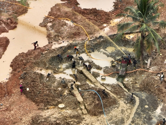 EU Ambassador's visit to Atewa and how ongoing 'galamsey' is destroying water resources, vital ecosystems in Ghana [PHOTOS]