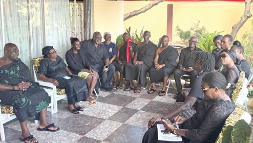 Executives of BLFI commiserating with the bereaved family of Nana Akuoku Sarpong