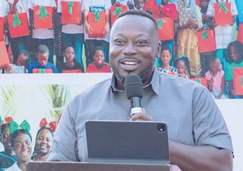 George Opare Addo, Minister of Youth Development and Empowerment, delivering his speech at the summit