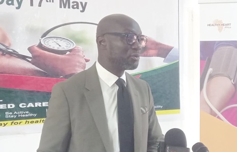 Dr Fred Adomako-Boateng, Ashanti Regional Director  of Health Services, addressing the media 