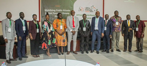 Prof. George Wangwu (5th from right), Director General, Global Centre for Law, Business and Economy, with Dr Shelter Lotsu (6th from left), Founder and Consultant, TSL Sustainability; Dr Ben Mukoro (left), Coordinator, Global Centre for Law, Business and Economics; other dignitaries and participants.