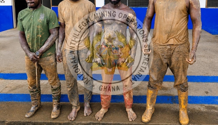 NAIMOS arrests 4 armed suspects in Ankobra River galamsey crackdown