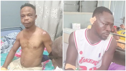 Two of the victims of the galamsey clash at Sefwi Asawinso 