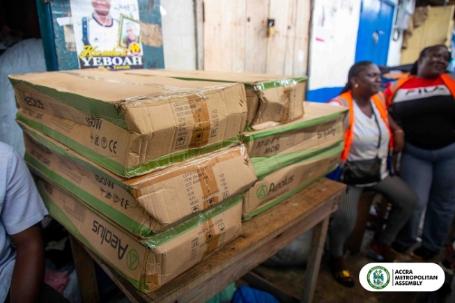 AMA donates streetlights to Kantamanto Market to improve visibility and security for traders