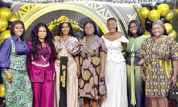Etornam (arrowed), winner of GMB 2025 with other GMB runner ups, former costestants and some staff of Media General