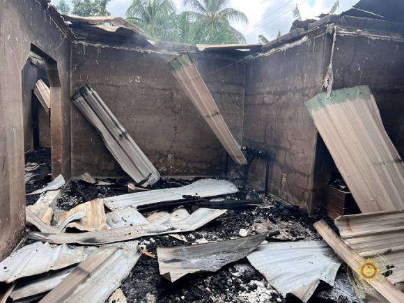 Koforidua: Fire destroys property in six-bedroom house at Atekyem
