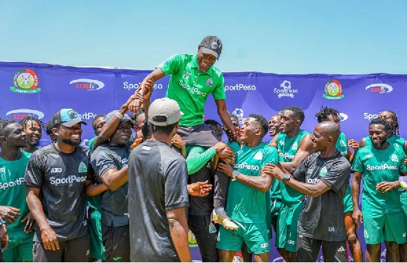 Charles Kwablan Akonnor was carried shoulder high by his players during the celebration of their triumph