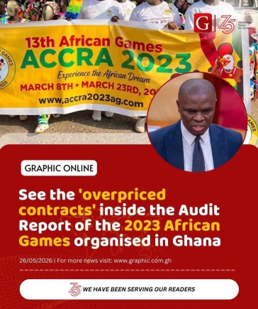 See the 'overpriced contracts' inside the Audit Report of the 2023 African Games organised in Ghana