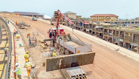 Ongoing works on the Suame interchange project