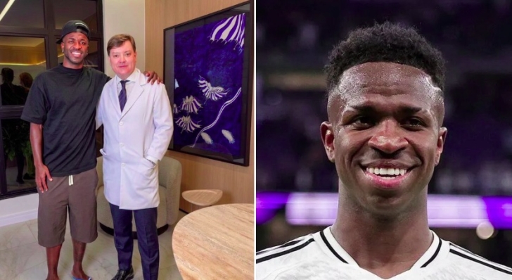 Brazil star Vinicius Junior is unrecognisable after chin surgery post-World Cup
