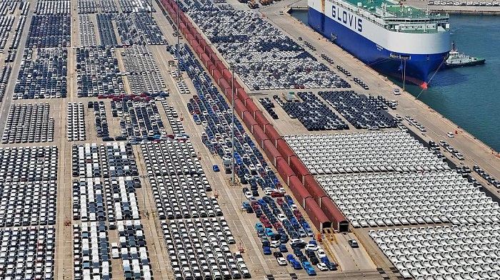 China exports about seven million cars a year, nearly half of which are EVs